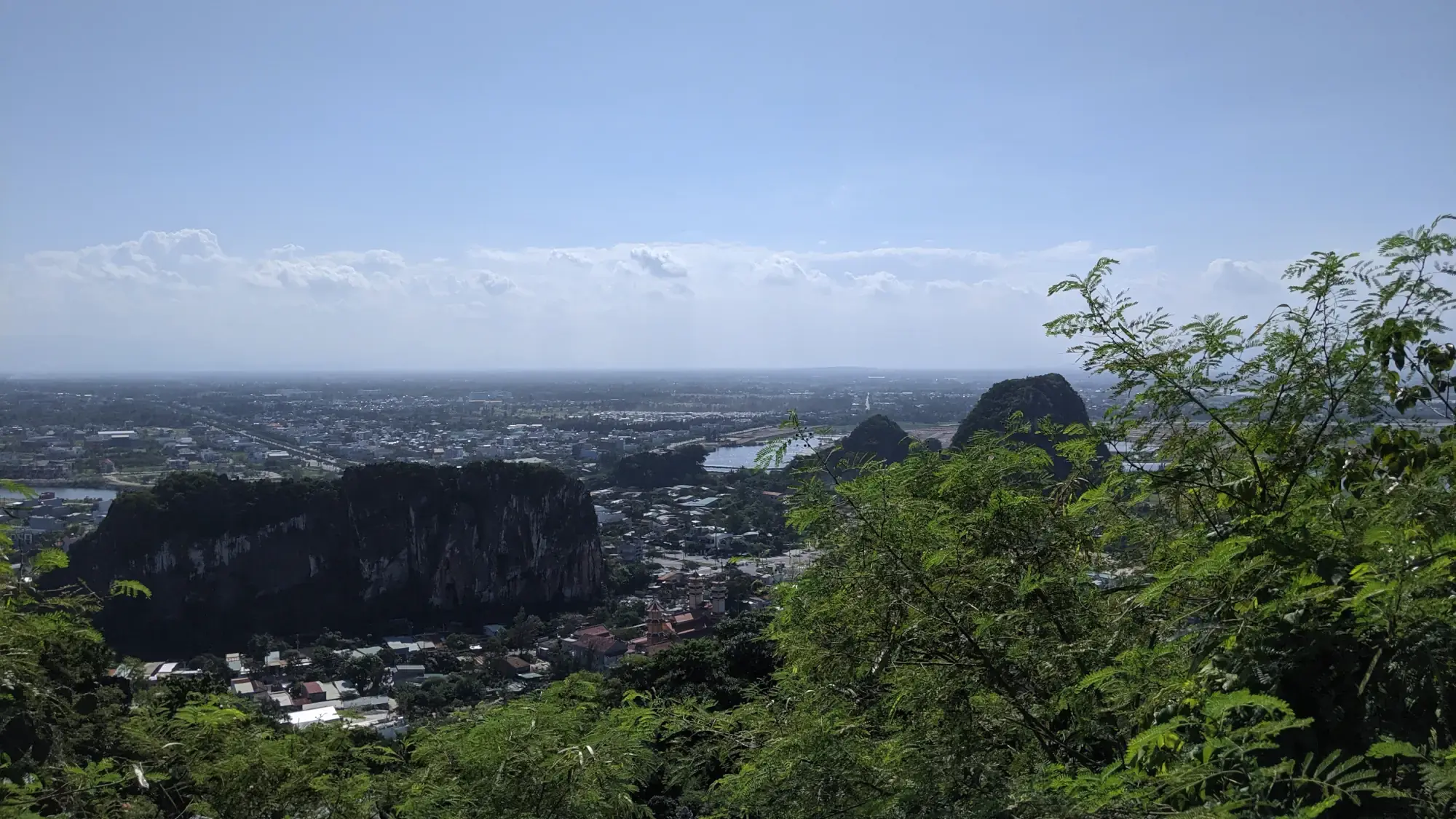 Marble Mountains view from far