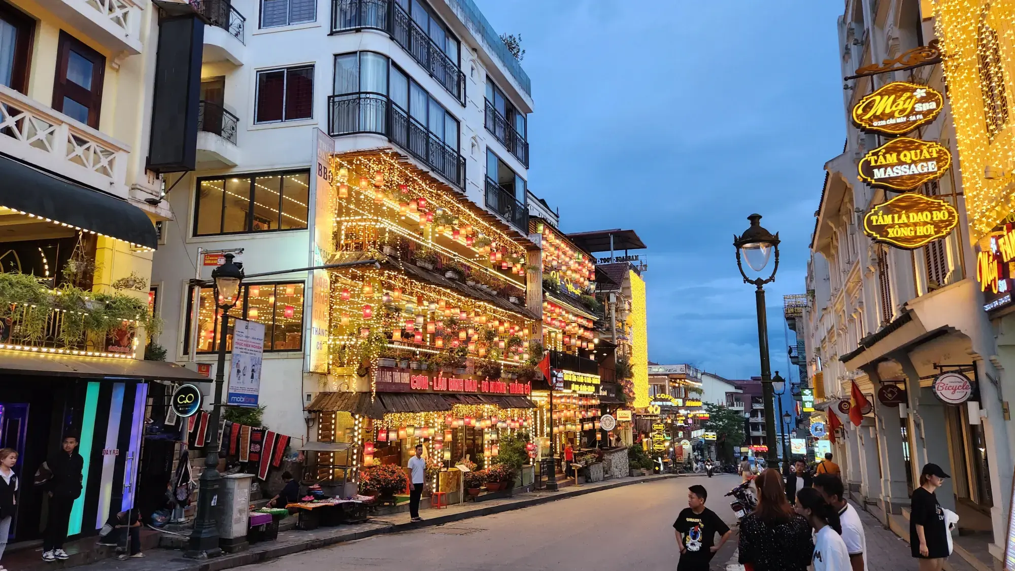 Sapa Town at Night, Sapa, Vietnam