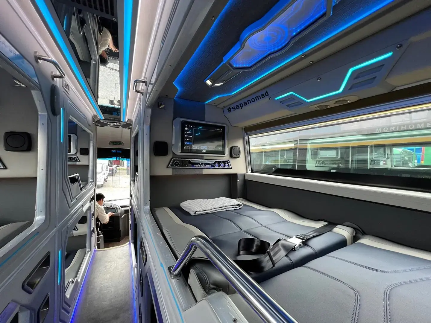 Sleeper bus from the inside
