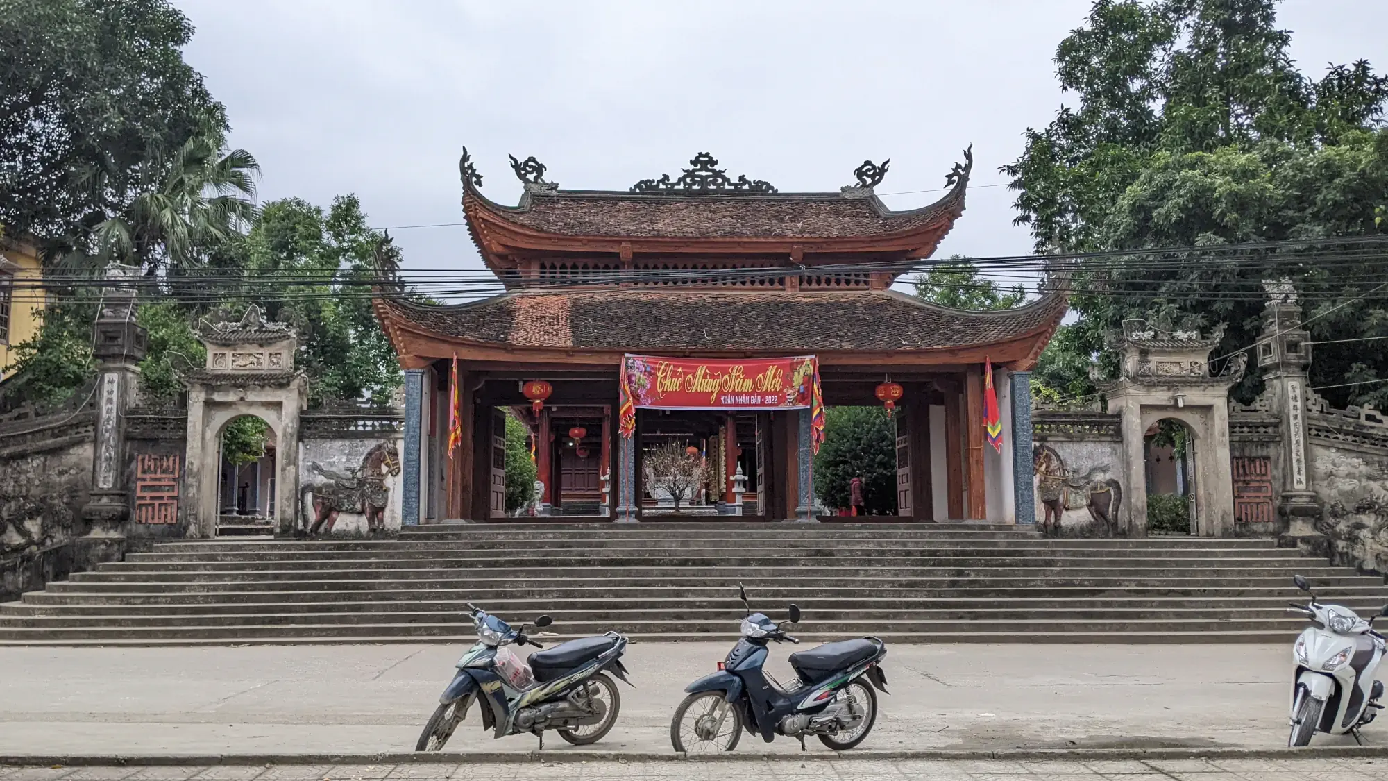 Visiting pagodas and temples