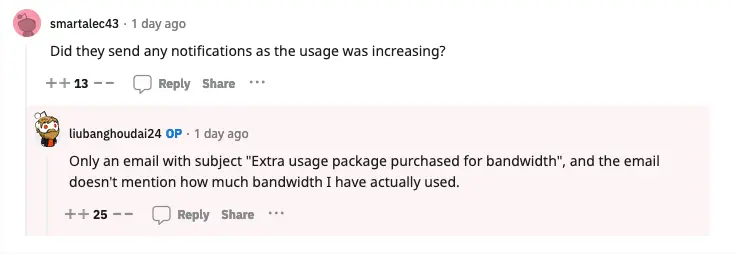 OPs comment about email from Netlify